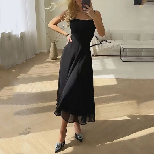 Jade Women's Midi Dress | Square Neck, Elegant Cocktail Dress 1