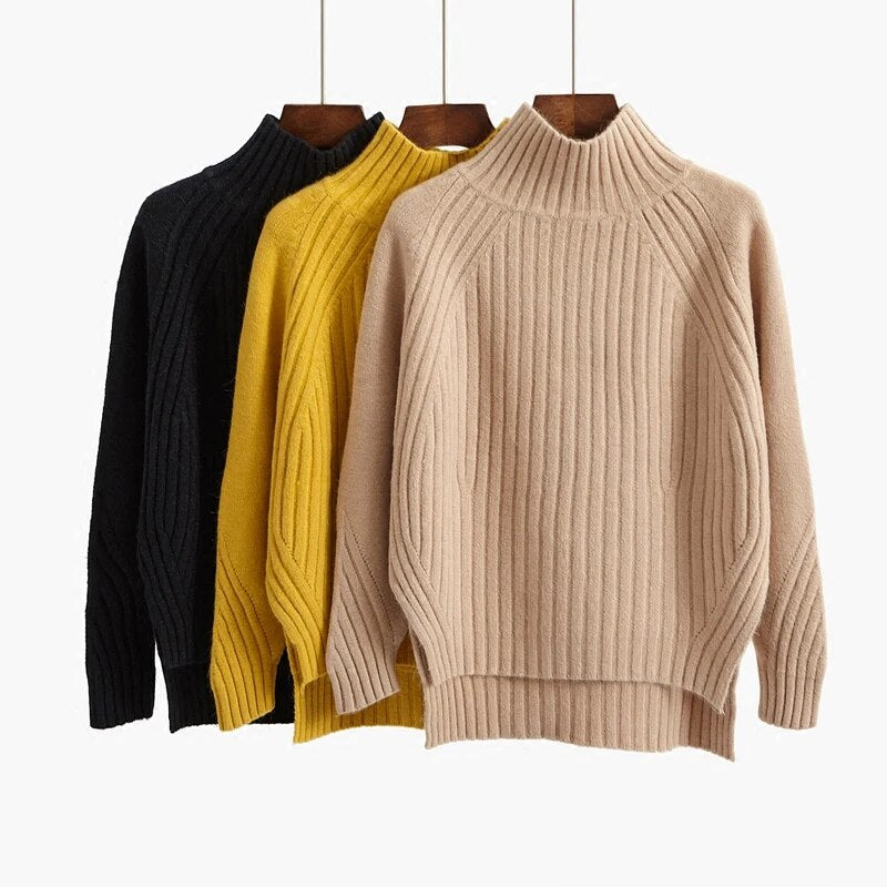 Jade Women's Sweater | Cozy Ribbed High Neck, Winter Ready 5