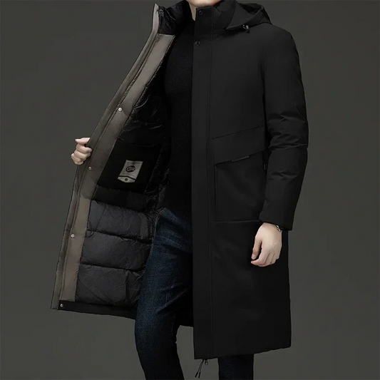 Jasper Men's Coat | Long Hooded Winter Design, Warm & Comfortable 1