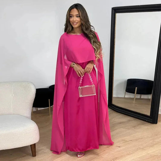 Kaitlyn Women's Maxi Dress | Elegant Cape Detail for Formal Events 1