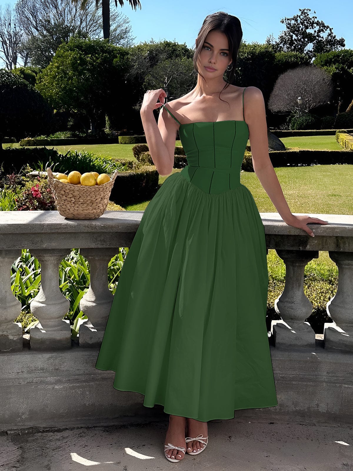 Kara Women's Midi Dress | Corset-Inspired, Formal Summer Dress 6