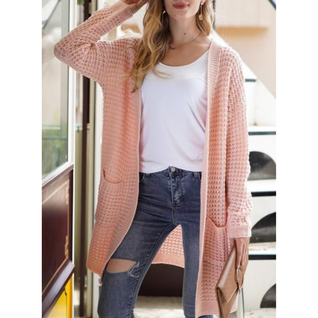 Lana Women's Long Cardigan | Cozy Layering Essential, Functional Pockets 7
