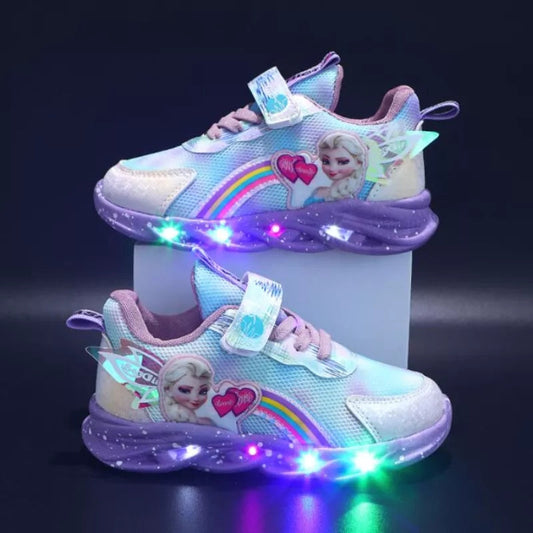 Lina Girls' Luminous Sneakers | LED Light-Up Design 1