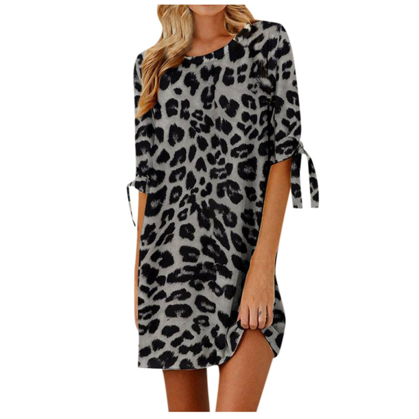 Lina Women's Mini Dress | Bold Leopard Print, Flattering Fit 0