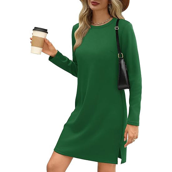 Lina Women's Sweater Dress | Cozy Long Sleeve, Versatile Mini 3