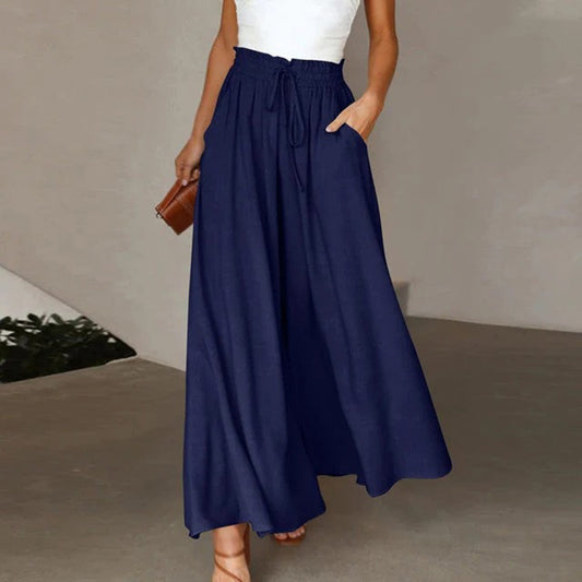 Lina Women's Wide Leg Trousers | High-Waisted, Chic Palazzo Style 1