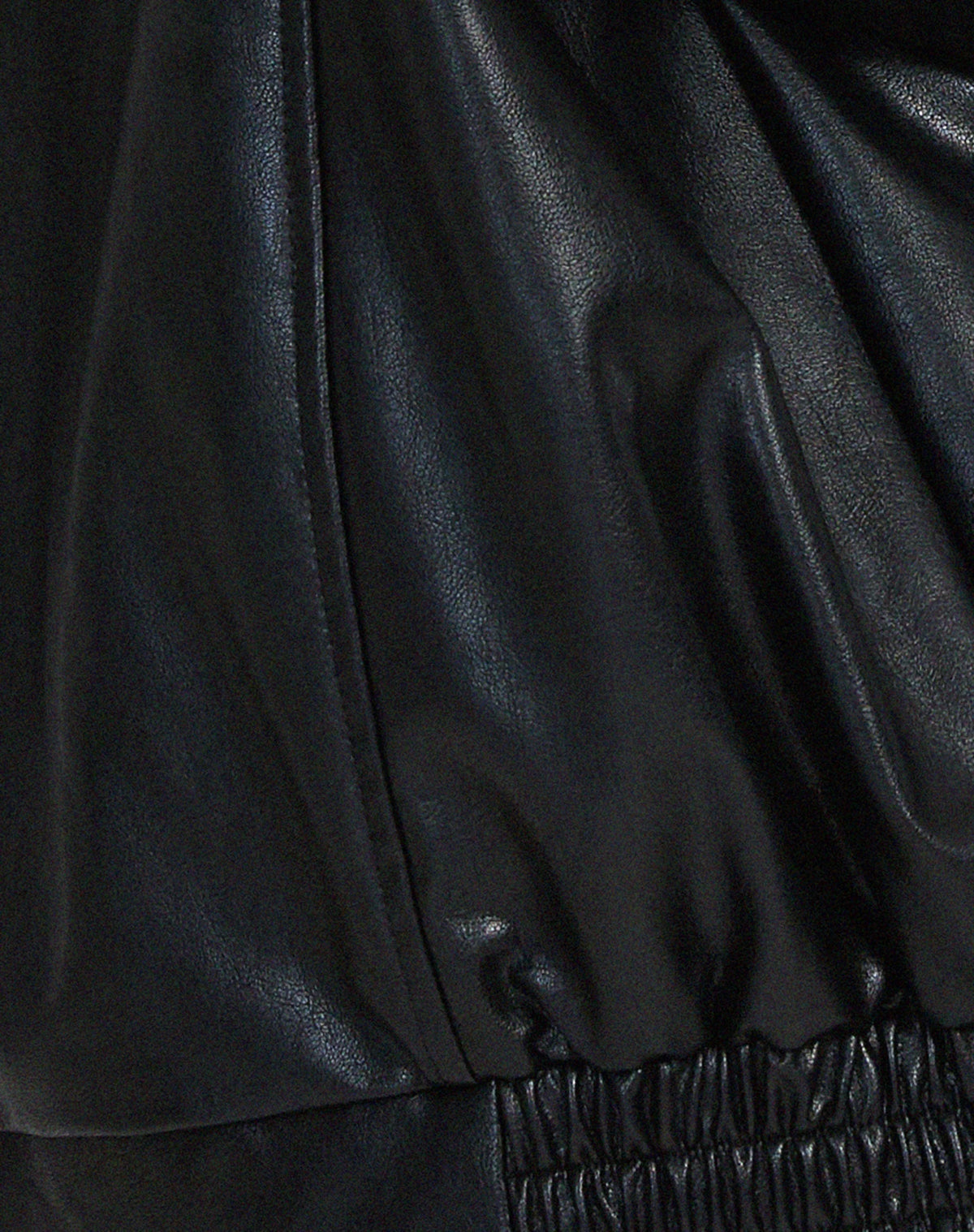 Liora Women's Bomber Jacket | Leather-Look Oversized Fit 8