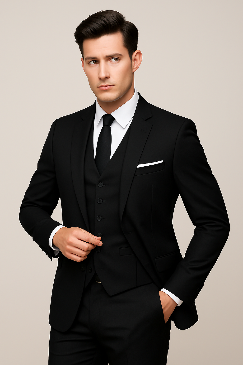 Luxe Men's Spring Formal Suit | Tailored Three-Piece Set 2