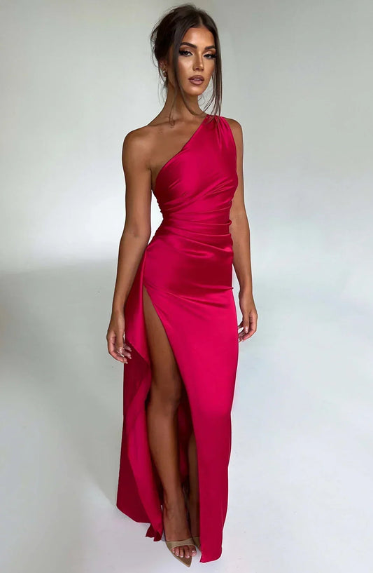 Lydia Women's Maxi Dress | Asymmetric Design, Elegant Evening Wear 1