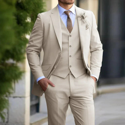 Max Men's Suit | Three-Piece Wedding Ensemble, Classic Fit 1