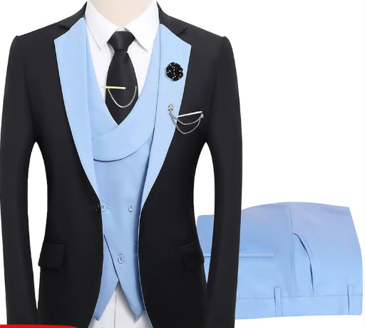 Max Men's Wedding Suit | 3-Piece Blazer, Vest & Trousers, Elegant Fit 1