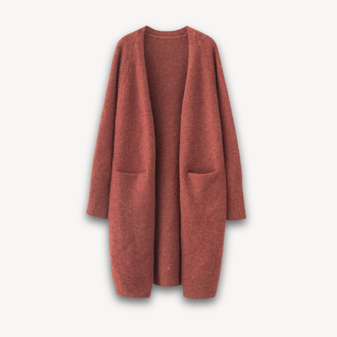 Maya Women's Long Cardigan | Effortless Layering, Open Front Design 4