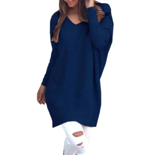 Mila Women's Oversized Sweater | Cozy V-Neck, Relaxed Fit 1