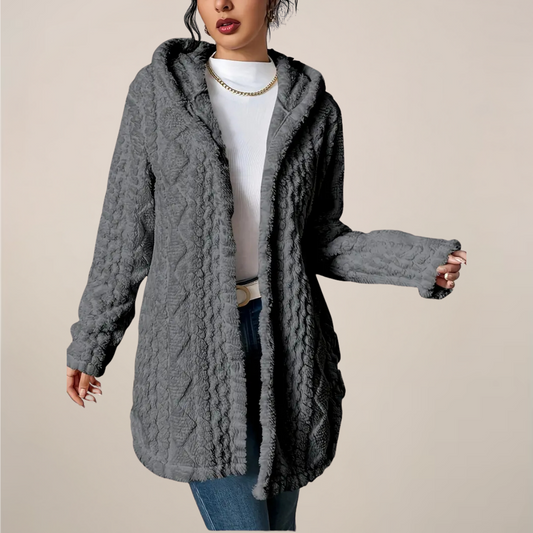 Mira Women's Hooded Cardigan | Textured Design for Spring 1