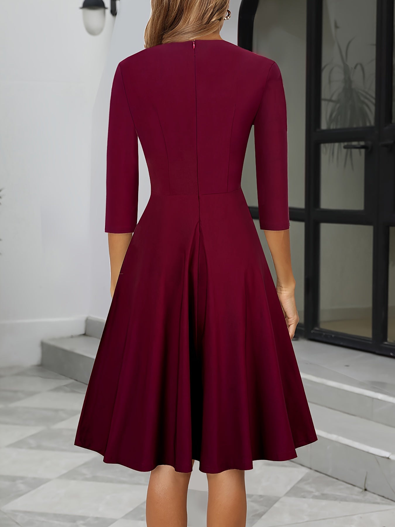 Mira Women's Midi Dress | Soft Fabric, Timeless Elegance 4