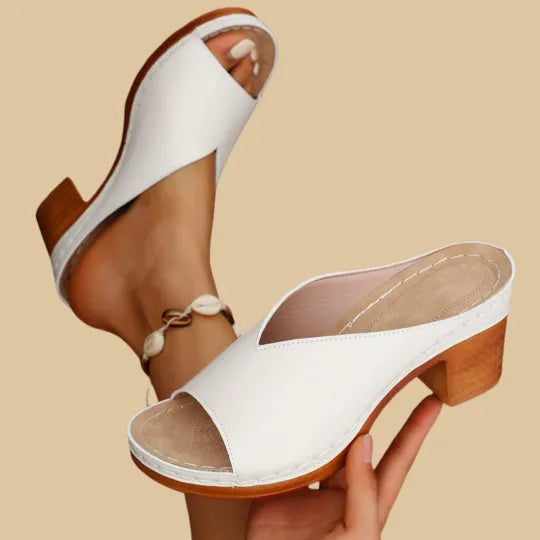 Mitchis Women's Sandals | Orthopaedic Chunky High Heel 7