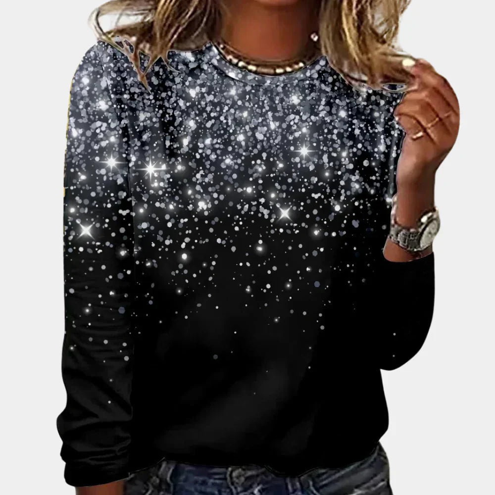 Nina Women's Sweater | Sparkling Star Pattern, Cozy Fit 5