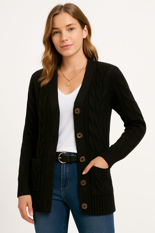 Olivia Women's Cardigan | Cable Knit Comfort for Spring 1