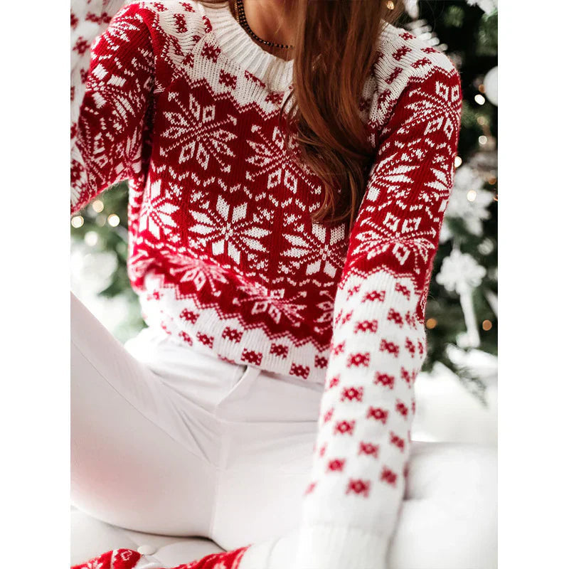 Olivia Womens Sweater - Cozy Fair Isle Design for Festive Style - 5