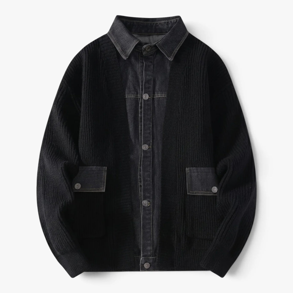Oren Men's Jacket | Ribbed Texture Polyester, Comfortable Fit 4