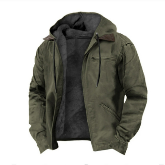 Ryder Men's Hooded Jacket | Classic Style, Cozy Warmth 1