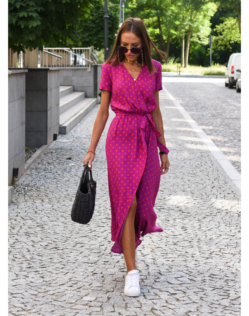 Sari Women's Midi Dress | Flattering Wrap Design, Summer Elegance 7