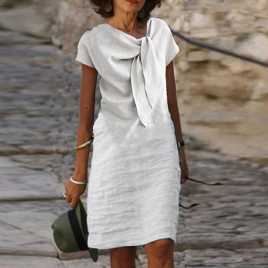 Sari Women's Mini Dress | Elegant Short Sleeve, Flattering Cut 1