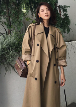 Seren Women's Trench Coat | Oversized Double-Breasted, Detachable Belt 7