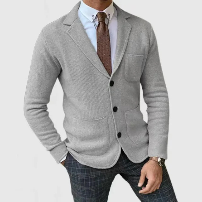 Sleek Men's Blazer | Knitted Slim Fit 7