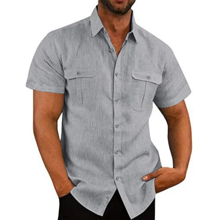 Sleek Men's Shirt | Short Sleeve, Versatile Style. 6