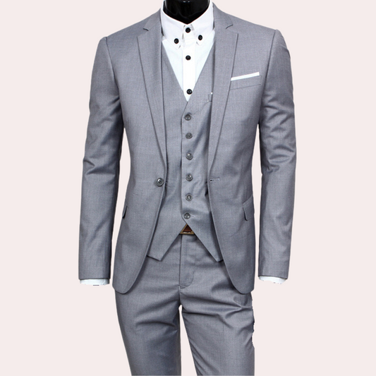 Sleek Men's Suit | Slim Fit Three-Piece Wedding Ensemble 1