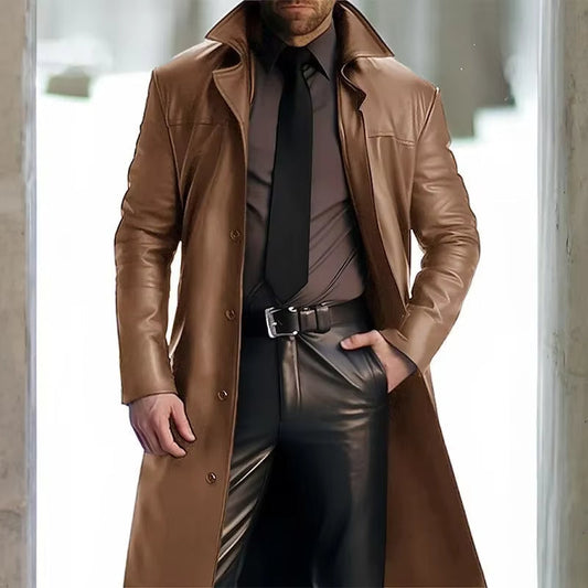 Sleek Men's Trench Coat | Elegant Winter Outerwear, Tailored Fit 1