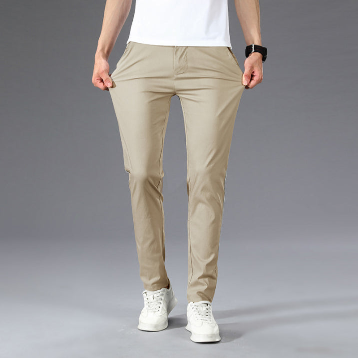 Sleek Men's Trousers | Stretch Fabric, Straight Cut 4