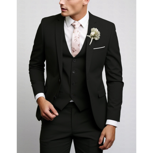 Sleek Men's Wedding Suit | Slim Fit 3-Piece Ensemble 1