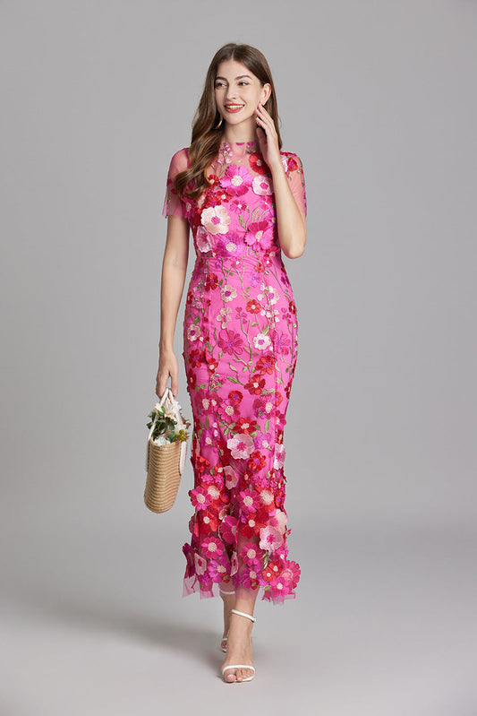 Sleek Women's Maxi Dress | Floral Print, Elegant Style 1