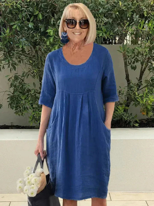 Sophie Women's Midi Dress | Relaxed Fit with Pocket 1