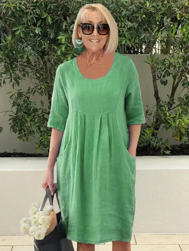 Sophie Women's Midi Dress | Relaxed Fit with Pocket 4