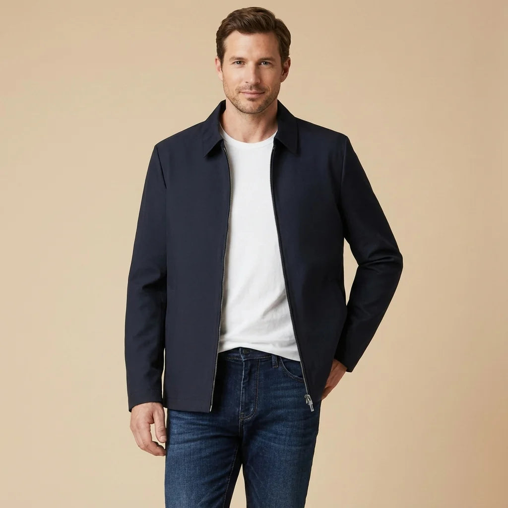 Soren Men's Short Coat | Classic Collar, Straight Fit 9