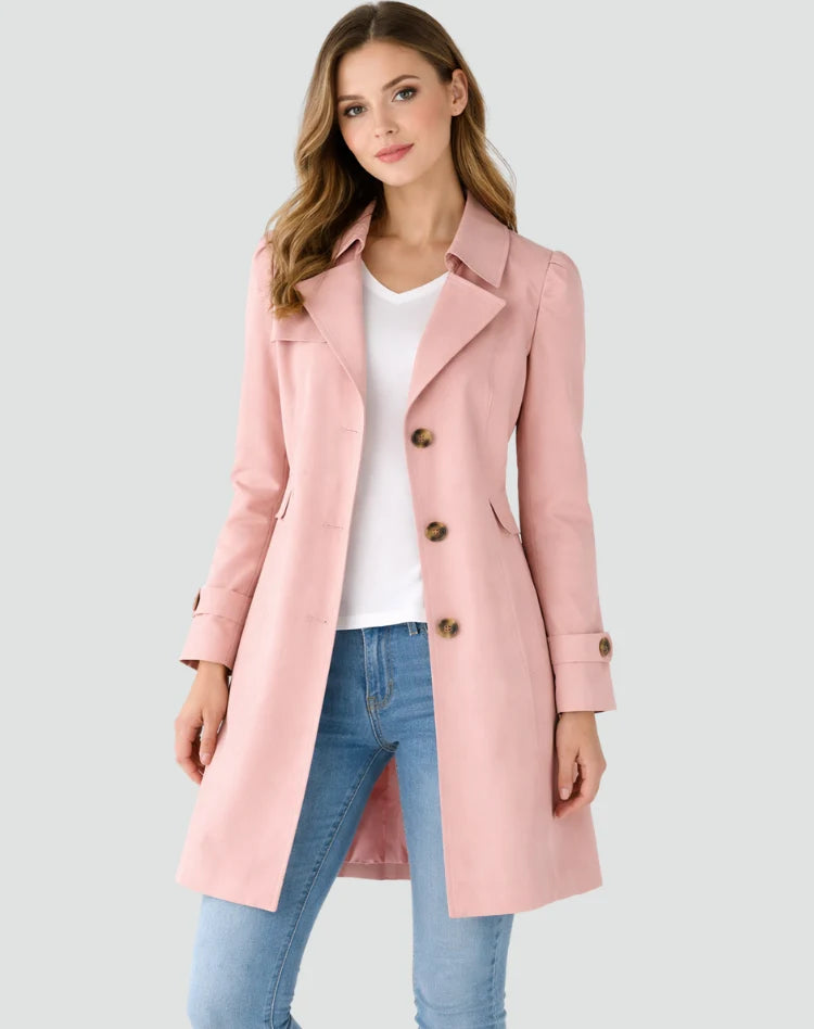Talia Women's Trench Coat | Slim Fit, Lightweight, Classic Collar 5
