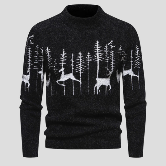 Teddy Men's Christmas Sweater | Cozy Reindeer Design, Relaxed Fit 1