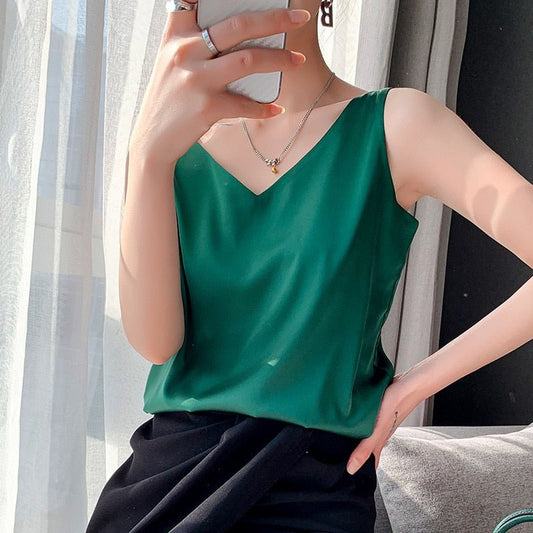 Tina Women's Tank Top | Soft Silk, Elegant Design 1