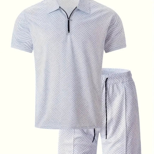 Tino Men's Summer Set | V-Neck, Short Sleeve 1