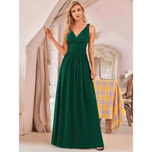 Vera Women's Maxi Dress | Elegant V-Neck, Versatile for Summer and Formal Events 1