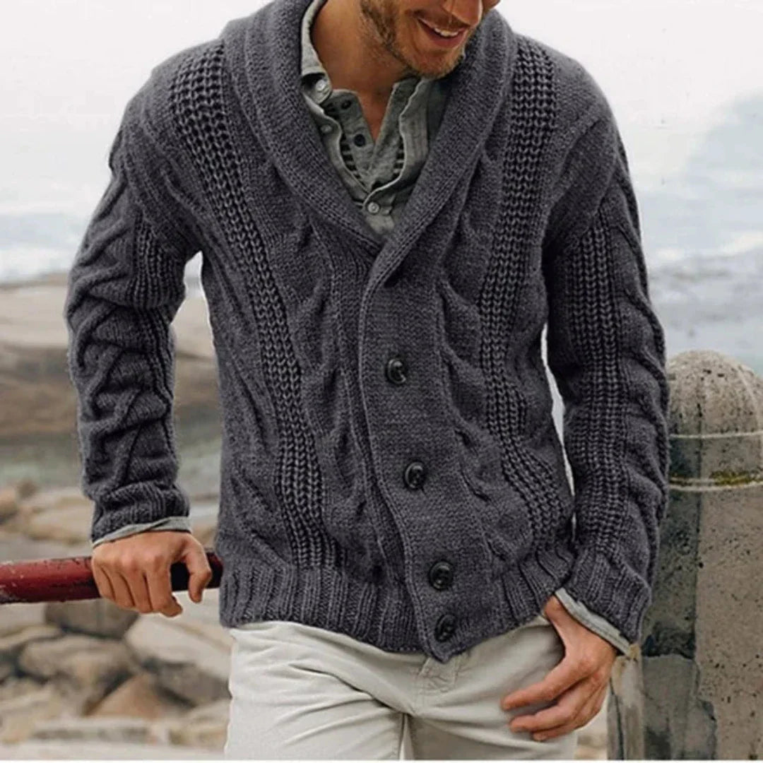 Wade Men's Cardigan | Classic Button-Down Style, Winter Warmth 3