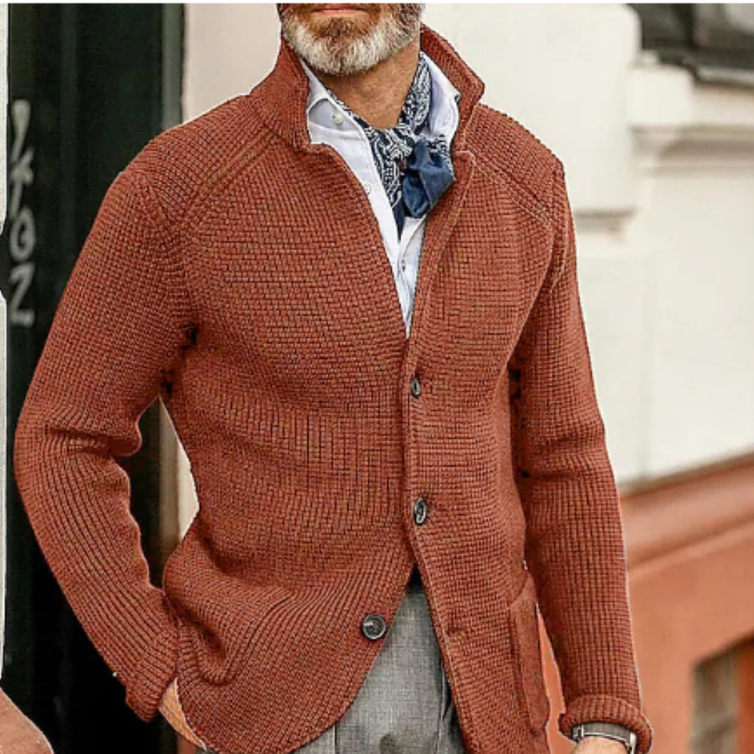 Wade Men's Cardigan | Classic Button Closure, Versatile Style 14