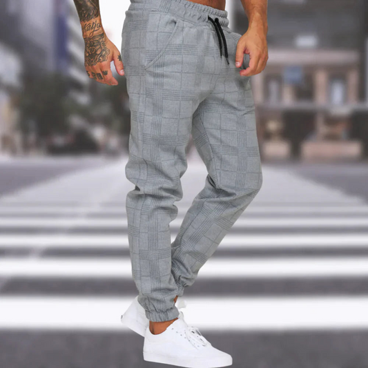 Wade Men's Jogger Pants | Checkered Pattern, Casual Style 1