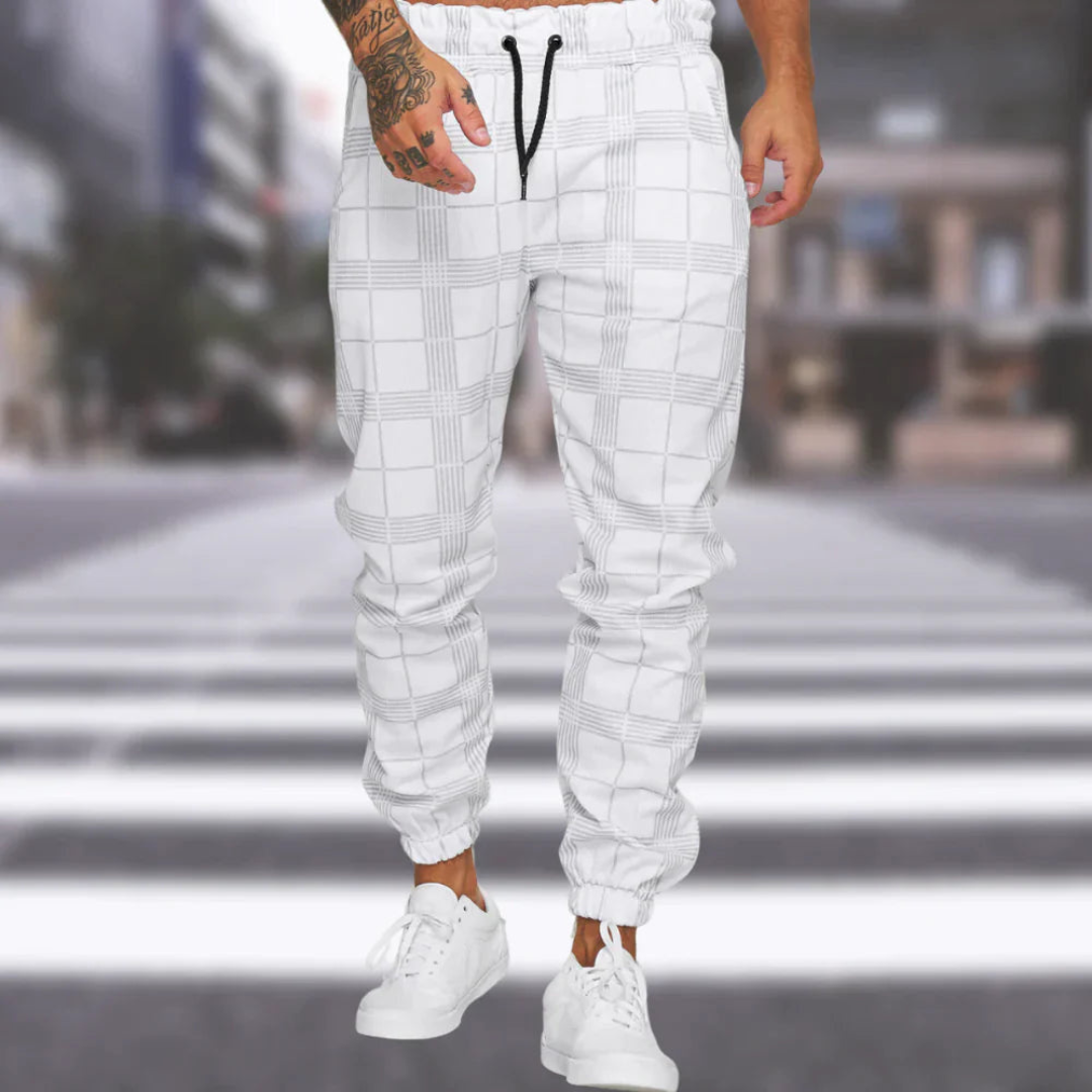 Wade Men's Jogger Pants | Checkered Pattern, Casual Style 2