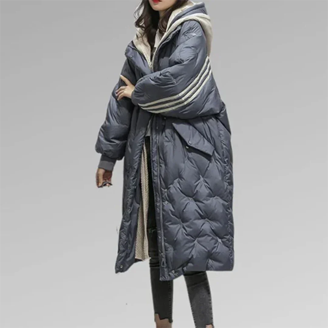 Wina Women's Quilted Jacket | Long Oversize Winter Coat for Warmth and Style 1