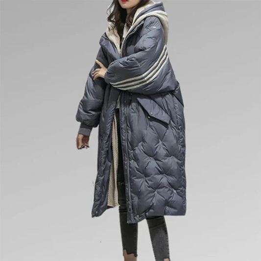Wina Women's Quilted Jacket | Long Oversize Winter Coat for Warmth and Style 1
