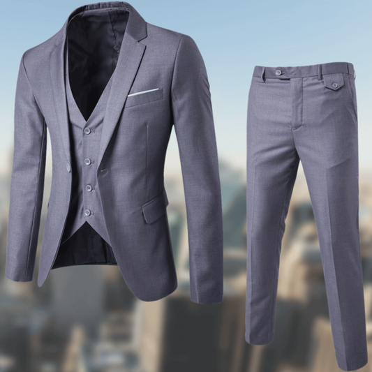 Winston Men's Suit | Classic Three-Piece Wedding Set, Slim Fit 1